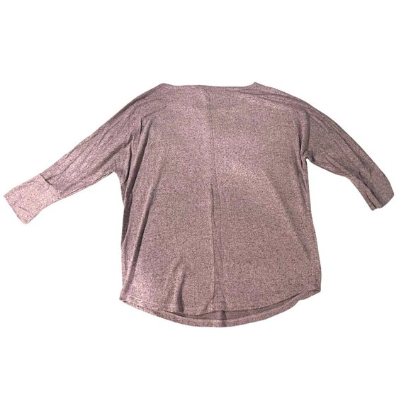 Market & Spruce Purple Heathered 3/4 Sleeve Womens Top L Soft Casual Shirt - Picture 9 of 10